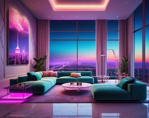 apartment lounge,living room,livingroom,sky apartment,modern living room,great room,modern room,modern decor,luxe,aesthetic,modern minimalist lounge,sitting room,penthouses,pastel wallpaper,family room,apartment,beautiful home,colorful light,interior design,sleeping room,Conceptual Art,Sci-Fi,Sci-Fi 14