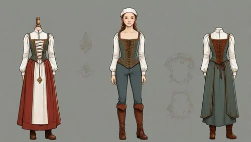 women's clothing,townsfolk,concept art,pathologic,women clothes,turnarounds,Unique,Design,Character Design