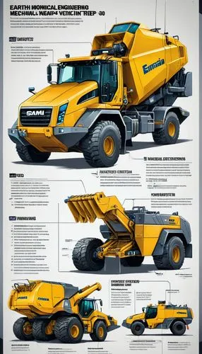 mining excavator,construction vehicle,two-way excavator,heavy equipment,earthmover,construction equipment,construction machine,impactor,concrete mixer,tracked dumper,combine harvester,road roller,concrete mixer truck,heavy machinery,earthmoving,compactor,yellow machinery,dozers,excavator,constructicon,Unique,Design,Infographics