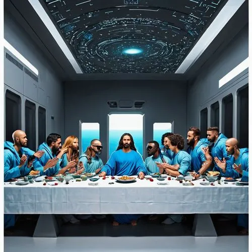 holy supper,last supper,christ feast,televangelism,passover,disciples,apostles,transubstantiation,brockhampton,prisoners,holy 3 kings,evangelists,laibin,predestination,messiahs,bejesus,iesus,nativity of jesus,happy passover,contemporary witnesses,Conceptual Art,Sci-Fi,Sci-Fi 04