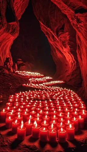 luminarias,cave church,cave tour,lava balls,grotta,tea lights,luminaria,cavern,lava,root chakra,candlelights,grotto,morocco lanterns,lantern string,caves,cave,red canyon tunnel,light art,the eternal flame,noboribetsu hell valley,Photography,General,Realistic