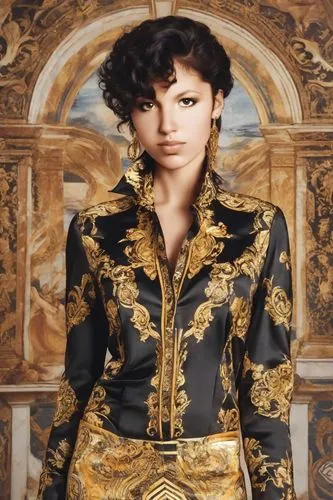 imperial coat,matador,noblewoman,baroque,musetta,buccellati,Photography,Cinematic