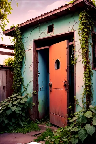 ektachrome,garden door,garden shed,outhouse,outhouses,creepy doorway,outbuilding,old door,autochrome,old home,privies,dacha,lostplace,dilapidated,shed,blue door,doorways,abandoned house,lost place,lubitel 2,Conceptual Art,Sci-Fi,Sci-Fi 29