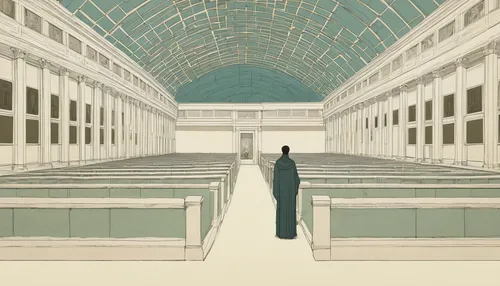 empty hall,mortuary temple,colonnade,lecture hall,factory hall,british museum,empty interior,panopticon,conference hall,hall of nations,louvre,national archives,aisle,greenhouse,thermae,hall,hall of the fallen,institution,musei vaticani,hall of supreme harmony,Illustration,Japanese style,Japanese Style 08