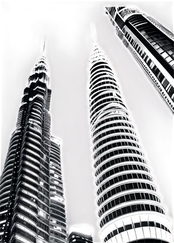 petronas twin towers,klcc,tall buildings,barad,komtar,highrises,ctbuh,kuala lumpur,twin tower,lumpur,skyscapers,supertall,skyscrapers,skycity,urban towers,skyscraping,high rises,international towers,towers,petronas,Illustration,Black and White,Black and White 11