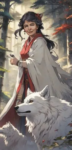 inuyasha,amaterasu,okami,hanfu,kitsune,mononoke,howl,wuxian,wuxia,longmei,dalixia,sanxia,wulin,sunzha,yiwen,zhui,huayi,zhiyuan,yongmei,red riding hood,Digital Art,Anime