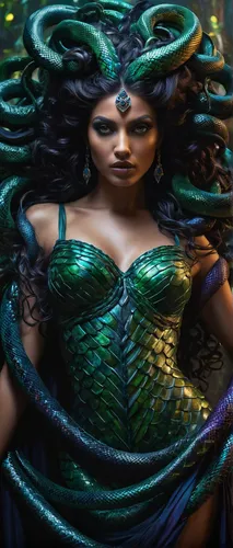 medusa gorgon,medusa,gorgon,the enchantress,celtic queen,fantasy art,mermaid background,fantasy portrait,green mermaid scale,merfolk,malachite,sorceress,anahata,mermaid vectors,fantasy woman,siren,fantasy picture,blue enchantress,dryad,rusalka,Photography,General,Fantasy