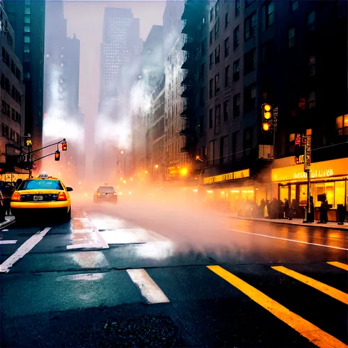 new york streets,rainstorm,cosmopolis,new york taxi,downpour,heavy rain,cartoon video game background,city highway,manhattan,city scape,yellow taxi,golden rain,volumetric,monsoon,rainswept,rainy,deluge,street canyon,motorstorm,slipstream,Illustration,Paper based,Paper Based 29