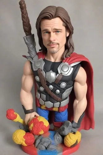 vax figure,marvel figurine,actionfigure,god of thunder,thorpedo,thorbjorn,Digital Art,Clay