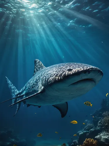 whale shark,great white shark,tiger shark,bull shark,sand tiger shark,bronze hammerhead shark,requiem shark,shark,ocean sunfish,cetacea,underwater background,sea animal,sea animals,marine reptile,hammerhead,marine animal,remora,wide sawfish,cartilaginous fish,diving fins,Photography,Artistic Photography,Artistic Photography 01