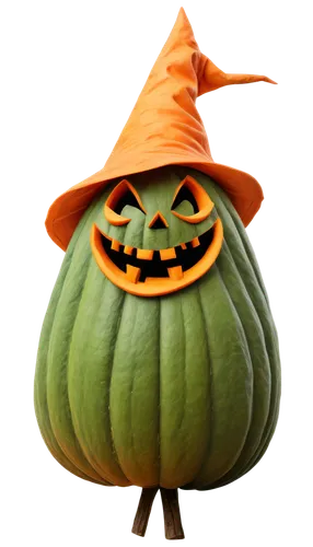 Pumpkin face, Halloween theme, carved triangular eyes, curved smile, orange skin, green stem hat, various facial expressions, solo, close-up, warm lighting, shallow depth of field, soft focus, cinemat