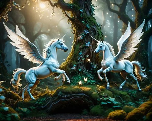 pegasi,pegasys,fantasy picture,unicorn background,white horses,pegasus,Photography,General,Fantasy