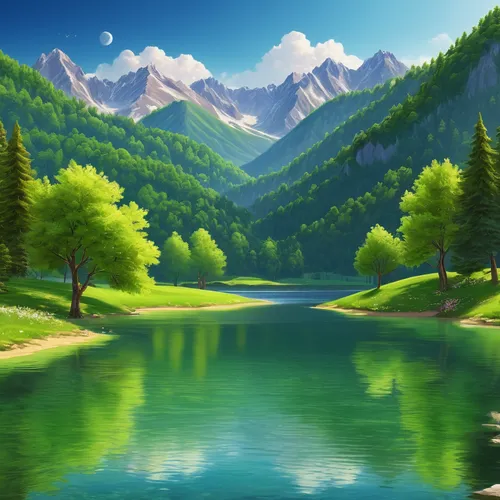 landscape background,mountain landscape,mountainous landscape,river landscape,green landscape,cartoon video game background,nature landscape,background view nature,mountain scene,forest landscape,forest background,beautiful landscape,fantasy landscape,mountain spring,landscape nature,salt meadow landscape,world digital painting,natural landscape,background vector,meadow landscape,Art,Classical Oil Painting,Classical Oil Painting 29