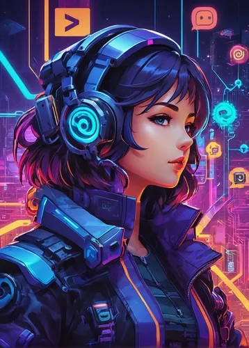 cyberpunk,cyber,vector girl,transistor,operator,scifi,echo,kosmea,cyber glasses,cyberspace,cg artwork,futuristic,pixel cells,game illustration,cyborg,retro girl,sci fiction illustration,retro background,vector illustration,ursa,Conceptual Art,Daily,Daily 21