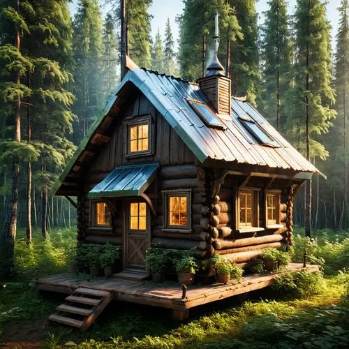 house in the forest,fairy house,little house,forest house,witch's house,tree house,Conceptual Art,Fantasy,Fantasy 11