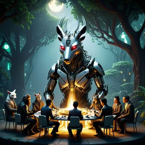 rotglühender poker,takanuva,fine dining restaurant,family dinner,a meeting,dining,Conceptual Art,Sci-Fi,Sci-Fi 09