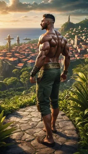 cuba background,hercules,herculez,tanoa,menehune,bara,samoa,rafael,sagat,ryu,baras,statue of hercules,polynesians,riki,tarzan,zangief,maspalomas,polynesian,barbarian,panamanian balboa,Illustration,Paper based,Paper Based 04