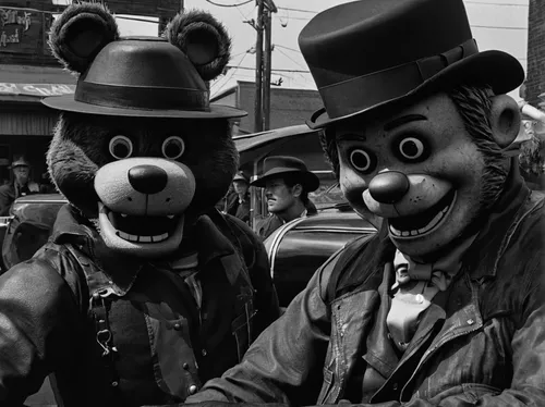 basler fasnacht,disneyland,disneyland park,euro disney,tokyo disneyland,raccoons,churchill and roosevelt,mobster couple,disneyland paris,the disneyland resort,california adventure,mainzelmännchen,characters,ventriloquist,business icons,children's ride,two friends,1940s,disney-land,vintage halloween,Photography,Black and white photography,Black and White Photography 14