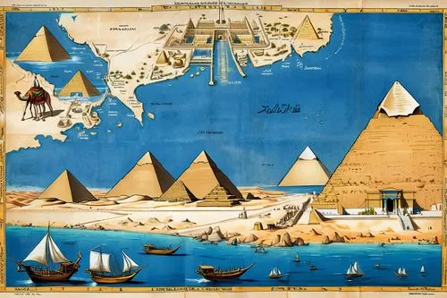 egyptienne,egytian,felucca,ancient egypt,papyri,aswan,tenochtitlan,minoans,bilibin,cyclades,amenemhet,egypt,knidos,chromolithography,outremer,travel poster,ancient egyptian,mediterrenian,aegean,amarna