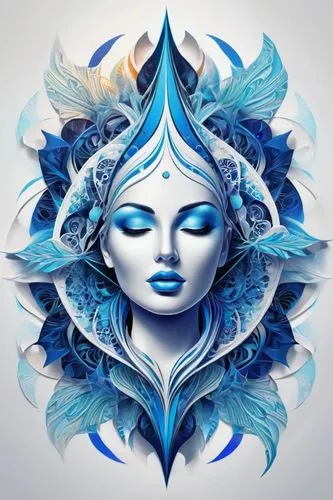 blue enchantress,raelians,heart chakra,ice queen,fractals art,duenas,earth chakra,water lotus,blue snowflake,empath,bluefire,horoscope libra,moksha,motifs of blue stars,nakshatras,shiva,aquarius,the zodiac sign pisces,lotus png,blue heart,Illustration,Realistic Fantasy,Realistic Fantasy 39