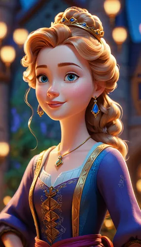 princess anna,elsa,rapunzel,merida,tangled,princess sofia,cinderella,fairy tale character,tiana,disney character,agnes,the snow queen,princess' earring,frozen,elf,suit of the snow maiden,angelica,fairytale characters,celtic queen,aurora,Unique,3D,Isometric