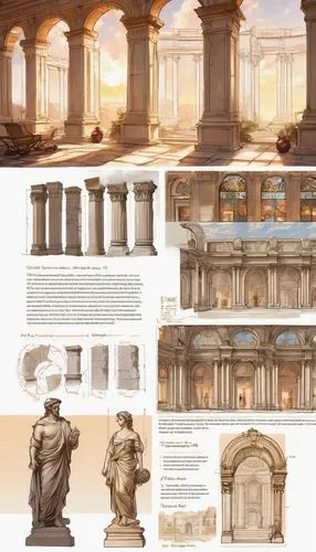 roman columns,doric columns,pillar capitals,erechtheion,amphipolis,celsus library,columns,greek temple,metopes,classical antiquity,ephesus,columned,colonnaded,pallas athene fountain,ancient rome,pilasters,colonnades,columnas,house with caryatids,caryatids,Unique,Design,Character Design