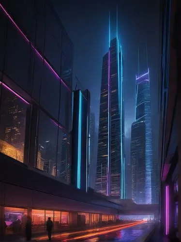 guangzhou,cybercity,shanghai,cityscape,cyberpunk,futuristic landscape,dubai,futuristic,cyberport,city at night,cybertown,doha,shinjuku,futuristic architecture,coruscant,metropolis,ctbuh,hypermodern,skyscrapers,makati,Art,Classical Oil Painting,Classical Oil Painting 10