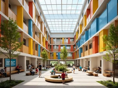 atriums,school design,cohousing,skyways,europan,masdar,atrium,courtyards,mvrdv,skolkovo,rivervale,meadowvale,streamwood,bicocca,googleplex,3d rendering,genzyme,dorms,technopark,bouygues