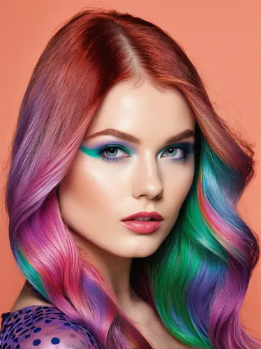 fresh hair colors for spring hair coloring spring and makeup,rainbow waves,trend color,hair coloring,colorful spiral,colorful bleter,vibrant color,1color,artificial hair integrations,natural color,art