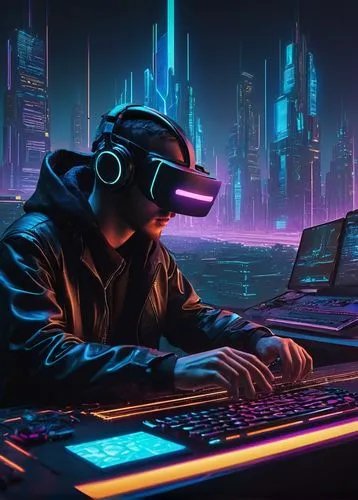 cyberpunk,cyber,cyber glasses,futuristic,80s,cyberspace,electronic,man with a computer,elektroboot,vr,dj,elektroniki,mute,virtual,80's design,electro,old elektrolok,lan,vector,coder,Illustration,Vector,Vector 15