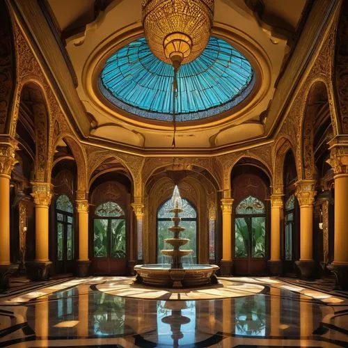 emirates palace hotel,floor fountain,spa water fountain,habtoor,gleneagles hotel,hamam,amanresorts,marble palace,venetian hotel,rotana,luxury bathroom,hammam,mikvah,nemacolin,lobby,atriums,atlantis,bath room,caesars palace,ballroom,Illustration,Paper based,Paper Based 18