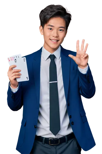 Seongtan Card Image, Solo, vertical composition, close-up, card held by hand, fingers wrapping around, thumb on top, soft focus background, shallow depth of field, warm lighting, Seongtan character, b