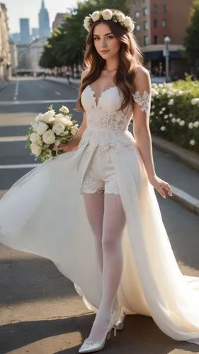 full body shot, wear white pantyhose and bride point toe close pump,a woman wearing a  wedding gown and high heels,bridezilla,wedding dress train,bridal dress,bridal gown,bridewealth,wedding dresses