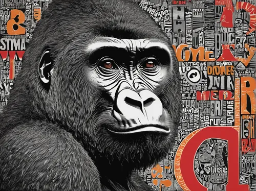 gorilla,gibbon 5,great apes,chimp,ape,primate,orangutan,chimpanzee,bonobo,primates,common chimpanzee,orang utan,baboon,kong,silverback,the monkey,monkeys band,cougnou,cinema 4d,graphic design studio,Illustration,Vector,Vector 21