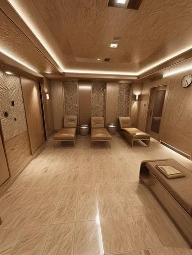 spaceship interior,ufo interior,paneling,cabin,wooden sauna,wood grain,luxury bathroom,saunas,3d rendering,laminated wood,plywood,compartment,empty interior,wooden floor,wood floor,train car,sauna,luggage compartments,hallway space,lockerroom