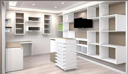 Móveis todo planejado na cor branco com leed nos armário e nichos. Piso laminado com tons claros.   Realista e futurista. Com iluminação no armário e preciso de um painel com fita de leed. No roda pé 