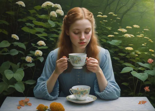 woman drinking coffee,tea drinking,girl with cereal bowl,tea zen,cloves schwindl inge,goldenrod tea,woman at cafe,woman eating apple,ginger tea,camomile tea,a cup of tea,teatime,tea time,pouring tea,flower tea,scented tea,tearoom,camomile,afternoon tea,holding cup,Conceptual Art,Daily,Daily 30