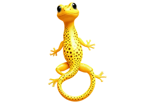 Yellow gecko, small, reptile, bright yellow skin, spotty pattern, long tail, big round eyes, thin legs, claws, sitting, looking up, 3/4 composition, close-up shot, natural light, warm color tone.,geck