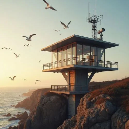 lookout tower,lifeguard tower,bird tower,watch tower,observation tower,watchtowers,pigeon point,pigeon house,lighthouse,perched birds,animal tower,watchtower,light station,perching birds,electric lighthouse,birds perched,the observation deck,bird island,observation deck,bird kingdom,Photography,General,Realistic