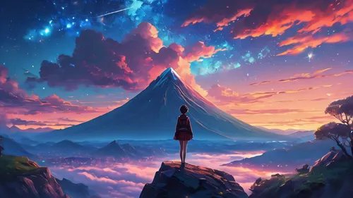 ascent,fantasy landscape,fantasy picture,mountain world,astral traveler,dreamscape,horizons,beautiful wallpaper,triangles background,world digital painting,ascendent,envision,sky,the horizon,wonderlands,horizon,cloud mountain,mountain sunrise,mountain,rift,Photography,General,Fantasy