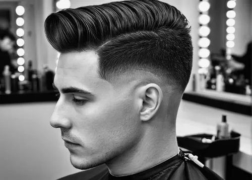 pompadour,rockabilly style,mohawk hairstyle,rockabilly,pomade,barber,crew cut,flattop,asymmetric cut,hi-top fade,caesar cut,quiff,hair shear,barbershop,barber shop,haircut,high and tight,hairstyle,hair cut,mohawk,Photography,Black and white photography,Black and White Photography 01