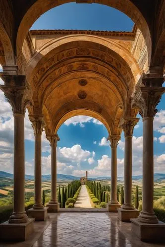 tuscan,tuscany,toscana,toscane,pienza,volterra,assisi,orvieto,antinori,montepulciano,pergola,loggia,colonnades,piemonte,bertinoro,urbino,colonnade,pillars,barolo,umbrian,Art,Classical Oil Painting,Classical Oil Painting 04