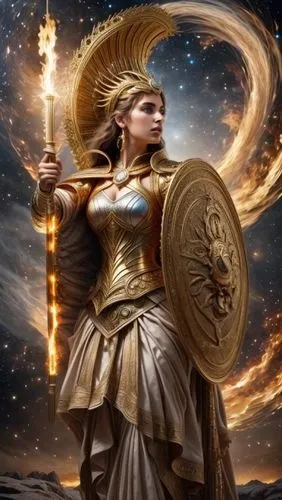 the beautiful lady warrior holding her sword and shield,athena,frigga,lady justice,gandhari,warrior woman,asherah