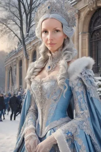 the snow queen,suit of the snow maiden,ice queen,ice princess,winterblueher,white rose snow queen,Photography,Realistic