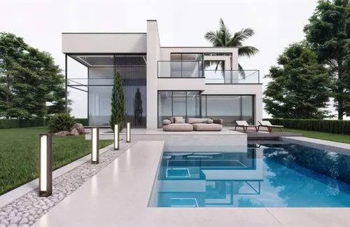 modern house,3d rendering,pool house,modern architecture,render,sketchup,dreamhouse,renders,revit,luxury property,cubic house,renderings,modern style,glass facade,luxury home,landscape design sydney,immobilier,glass wall,holiday villa,simes