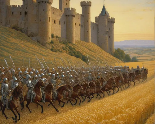 camelot,the middle ages,middle ages,castleguard,horse herd,the order of the fields,medieval,wall,endurance riding,heroic fantasy,bach knights castle,castile-la mancha,guards of the canyon,gallops,the pied piper of hamelin,camel caravan,knight's castle,castilla,the arrival of the,animal migration,Illustration,Retro,Retro 01