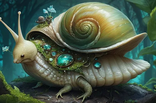 snail,nautilus,gastropod,deep sea nautilus,mollusk,land snail,snails,nut snail,snail shell,garden snail,mollusc,sea snail,molluscs,gastropods,marine gastropods,kawaii snails,snails and slugs,banded snail,mollusks,fantasy art,Illustration,Abstract Fantasy,Abstract Fantasy 11