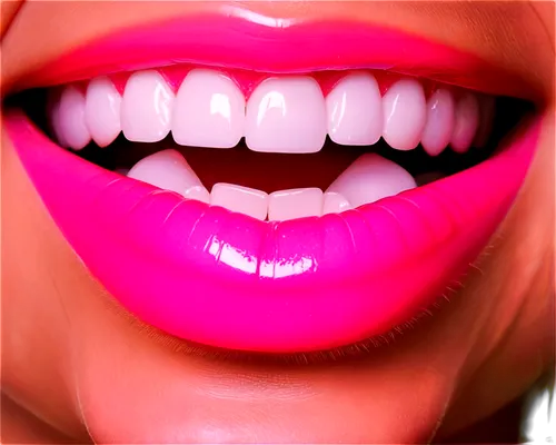 Upper teeth, white shiny enamel, slightly crooked, gentle smile, mouth open, tongue visible, gums pink, dental fillings, metallic glint, close-up shot, shallow depth of field, soft focus, natural ligh