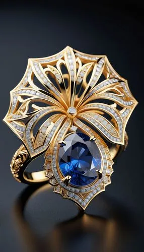 mouawad,ring with ornament,chaumet,lalique,boucheron,anello,ring jewelry,goldsmithing,filigree,art deco ornament,sapphire,royal crown,gemology,jeweller,birthstone,oratore,jauffret,paraiba,enamelled,bvlgari,Unique,3D,3D Character