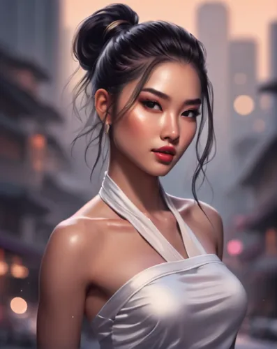 mulan,world digital painting,asian woman,portrait background,oriental girl,geisha,fantasy portrait,asian vision,digital painting,oriental princess,hong,romantic portrait,vietnamese woman,geisha girl,chinese background,girl portrait,dusk background,phuquy,game illustration,asia